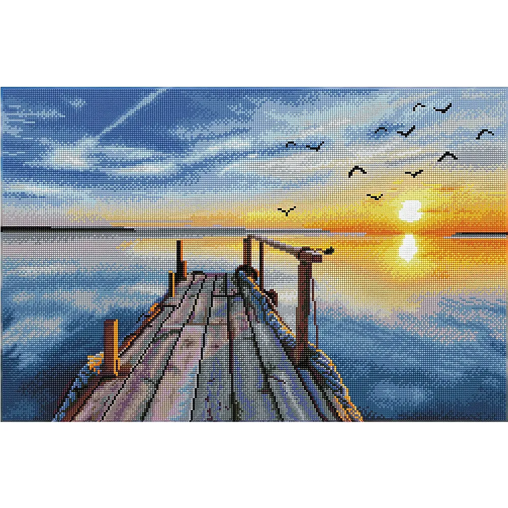 Diamond Dotz Sonnenuntergang See