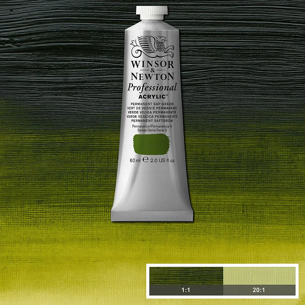 meinspielzeug - Winsor & Newton W&n Prof. Acrylfarbe 60ml Tube Permanentes Saftgrn
