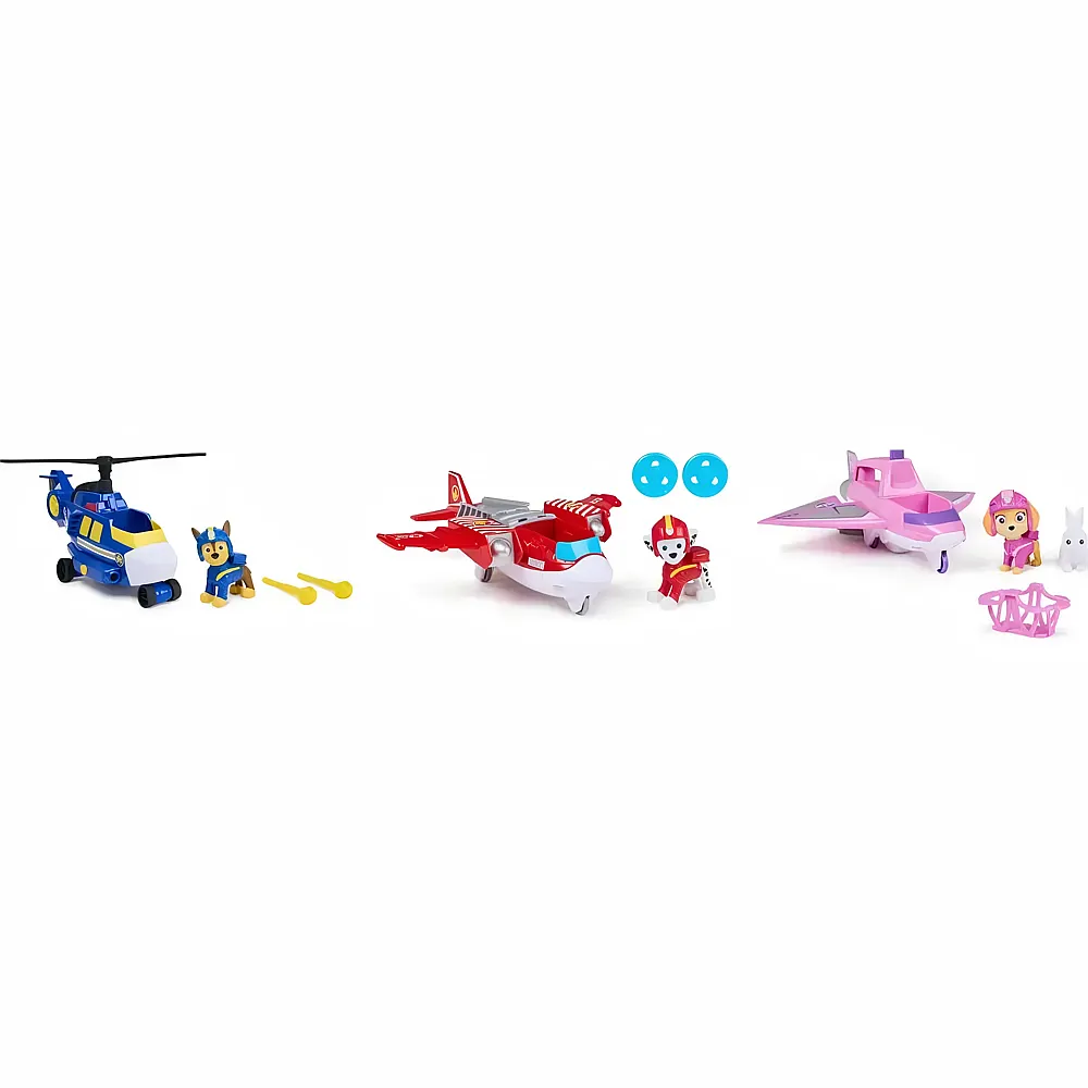 Spin Master PAW PATROL Air Rescue - Basis Fahrzeug, Rettungsflugzeug mit Funktion und Hundefigur, Spielzeug für Kinder ab 3 Jahren