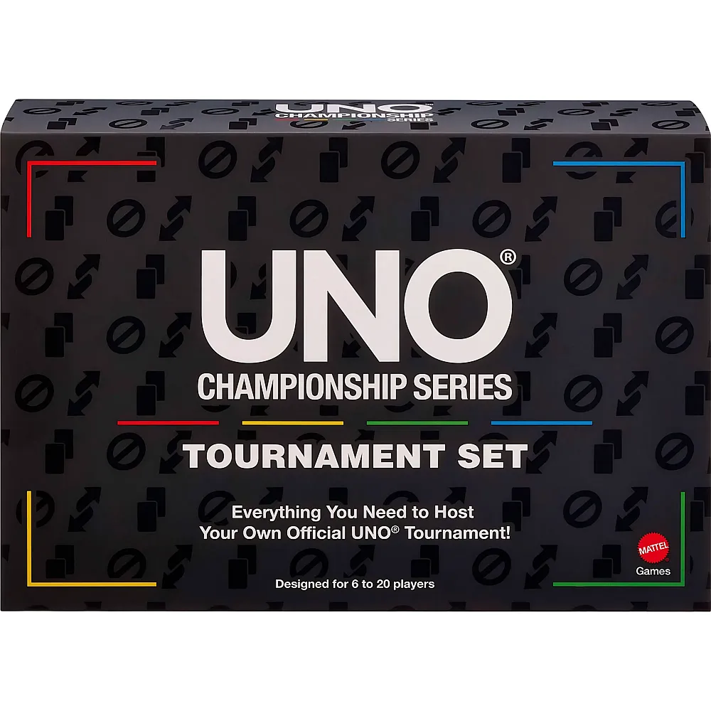 Mattel Games UNO Championship Turnier-Set, d/f/i ab 7 Jahren, 6-20 Spieler,