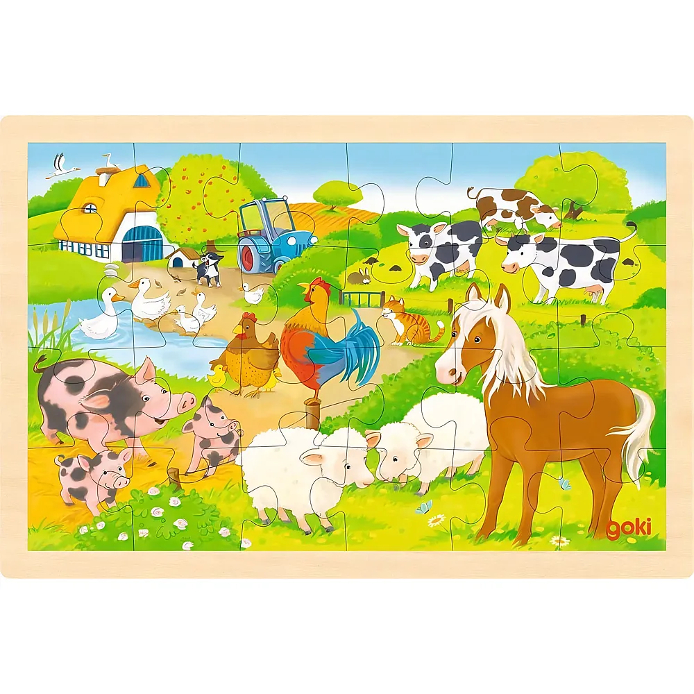 Goki Einlegepuzzle Bauernhof Zoo