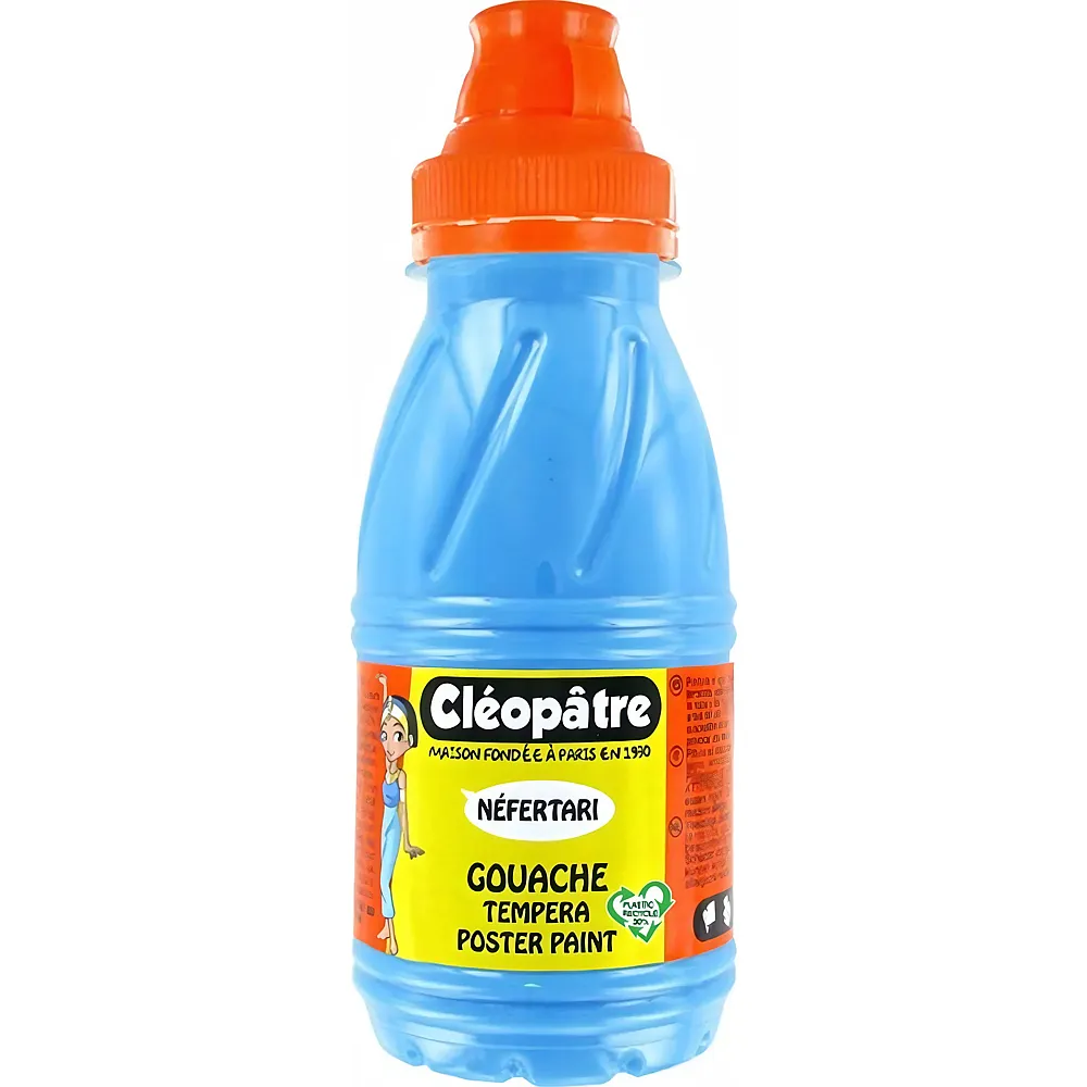 Cleopatre Nefertari � Gouache-tempera 250ml Neon-blau