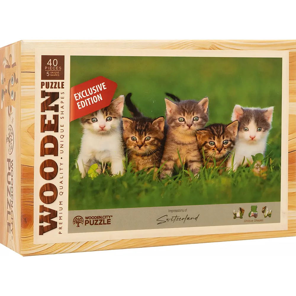 Wooden City Mini-Puzzle Holz K�tzchen