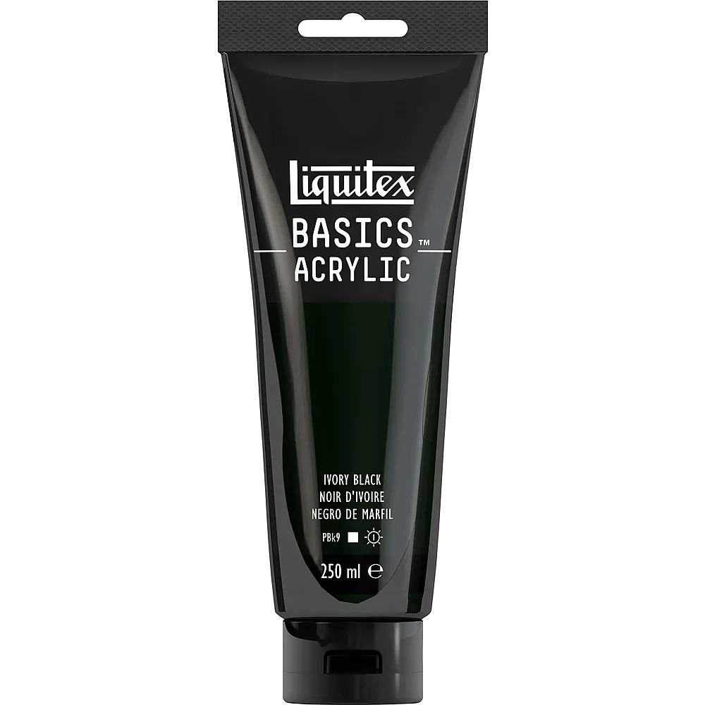 Liquitex Lqx Basics Acrylfarbe 250ml Tube Elfenbeinschwarz