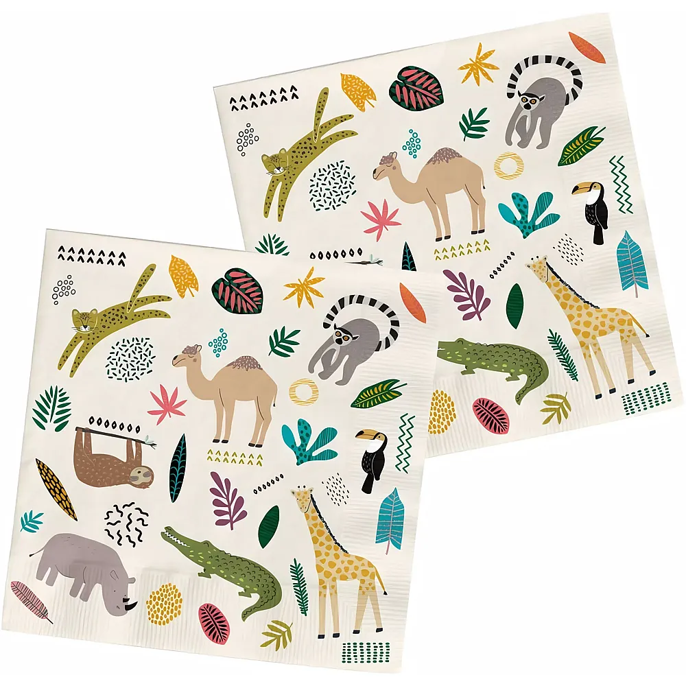meinspielzeug - Folat Servietten Zoo Party 33x33cm 20 Stk.
