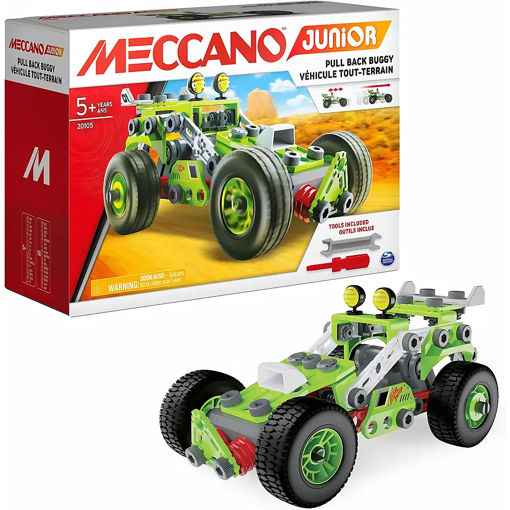 meinspielzeug - Meccano Junior Mein Auto mit R�ckzugsmotor 138Teile | Technische Baus�tze