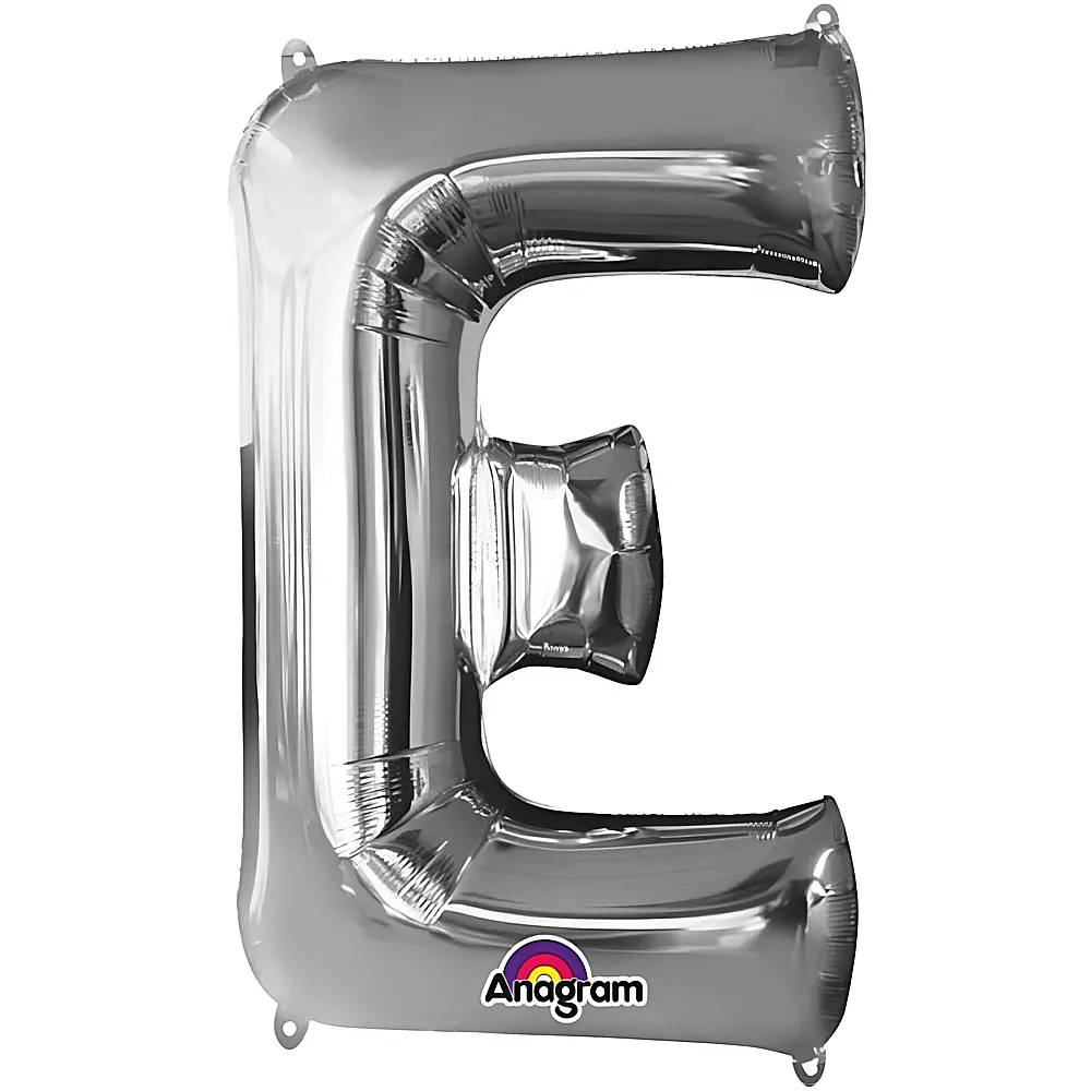 Amscan Buchstaben Silber Folienballon Buchstabe E Silber 93cm | Kindergeburtstag