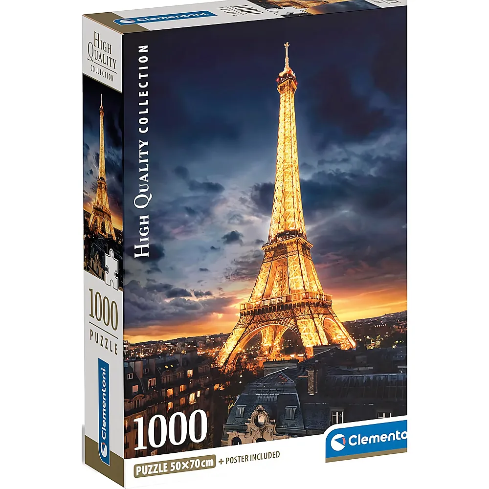 Clementoni Puzzle High Quality Collection Eiffelturm bei Nacht 1000Teile