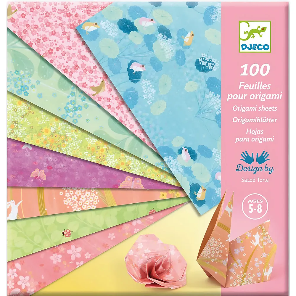 Djeco Kreativ Origamipapier Haru - 100 Teile