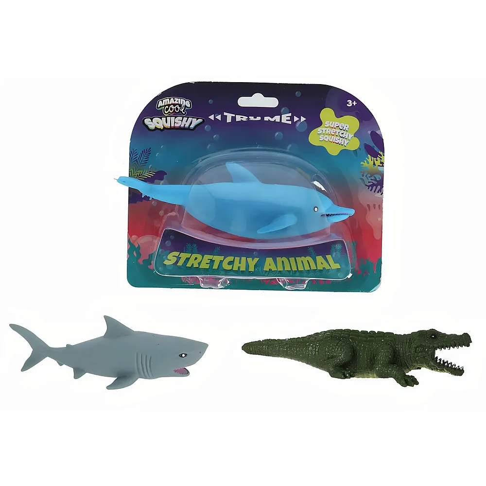 Jipy Stretch Tiere ass. Hai, Delfin und Krokodil