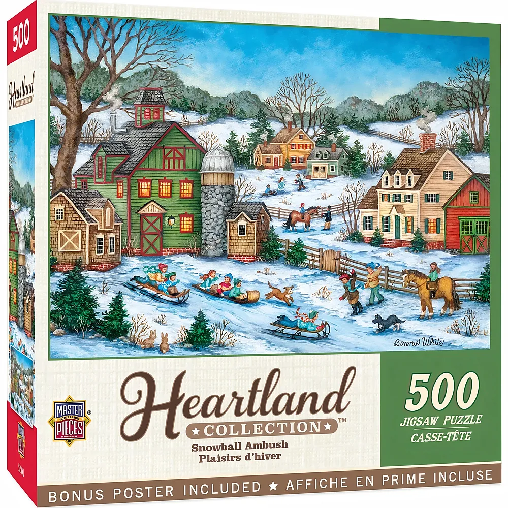 Master Pieces Puzzle Heartland Collection Schneeball-Hinterhalt - 500 Teile