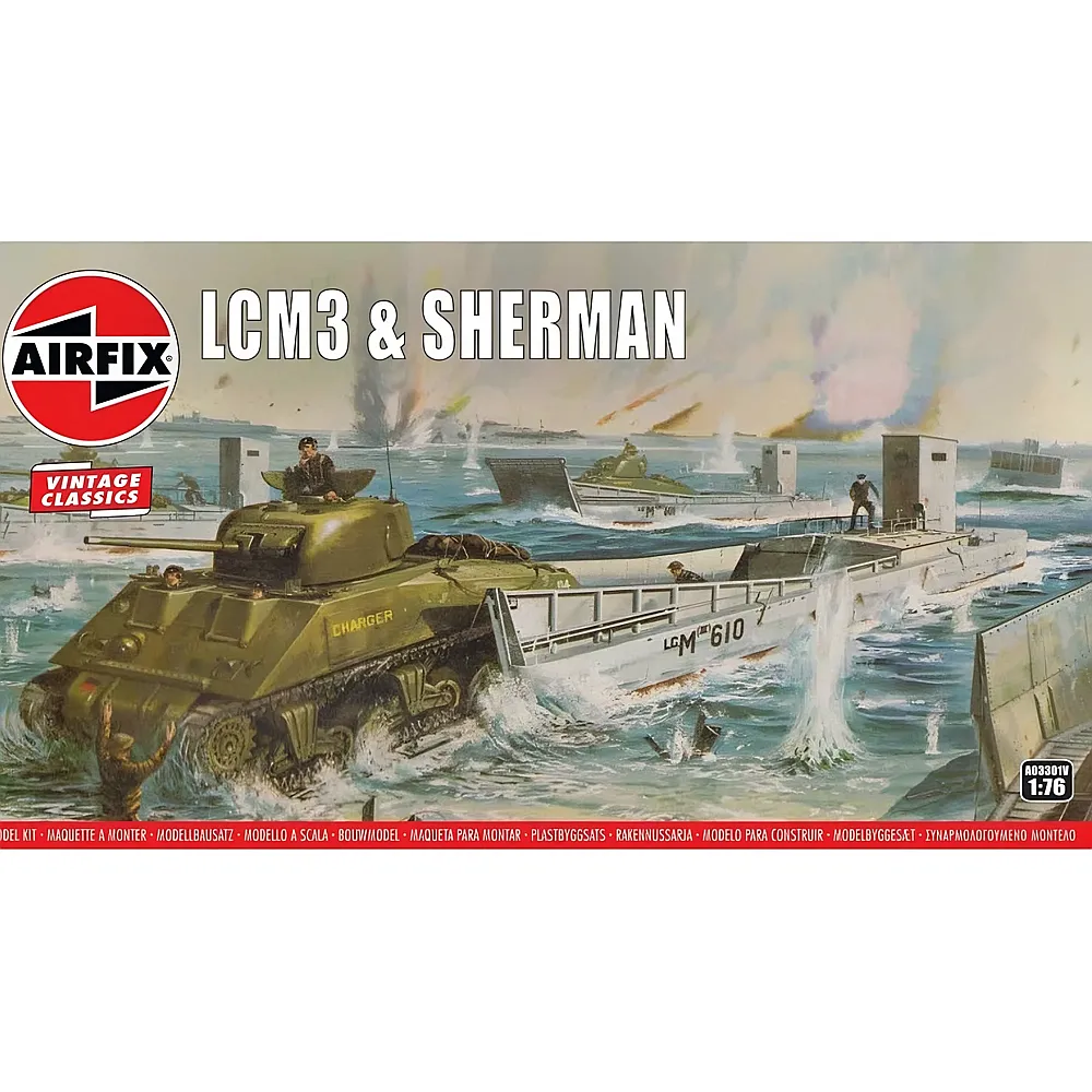 Airfix LCM3 + Sherman