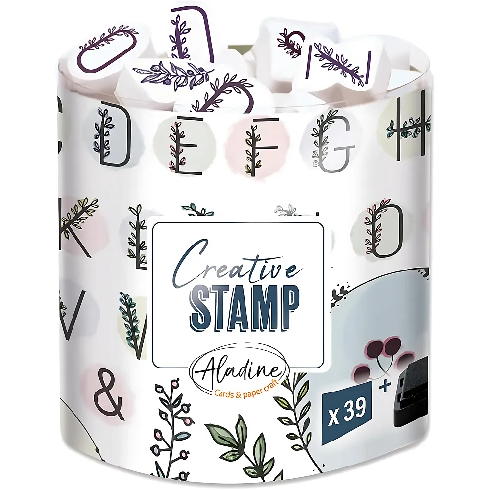 Aladine Stempel Alphabet und Kronen - 39 Teile