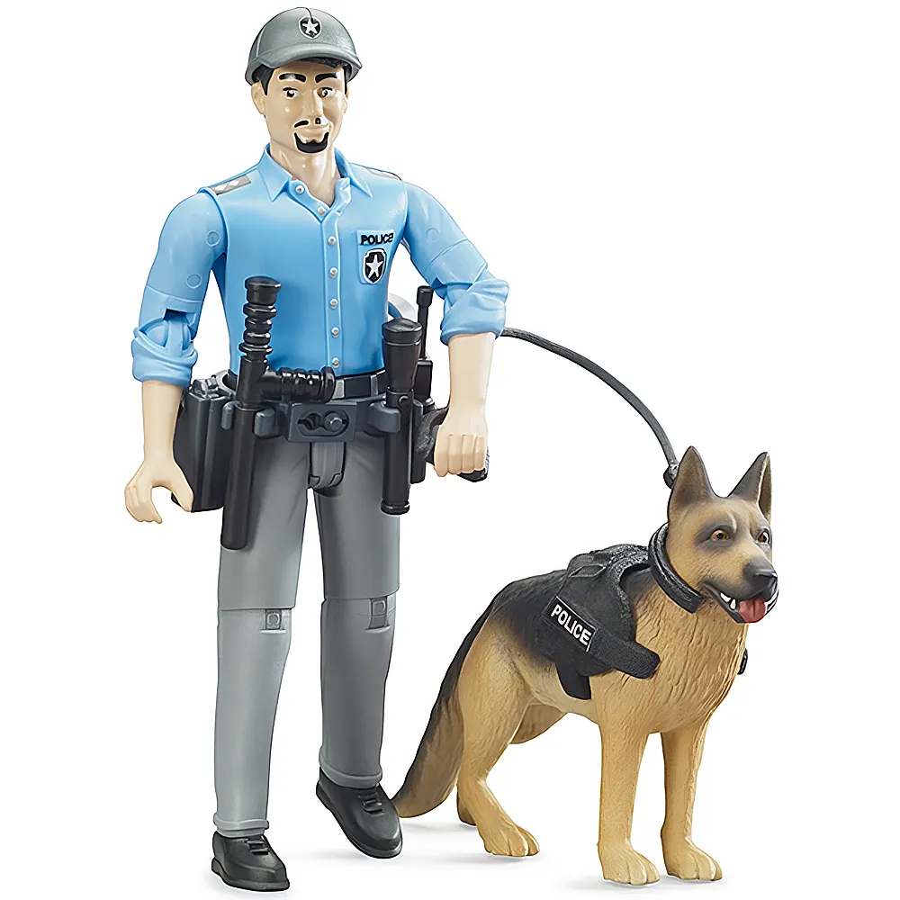 Bruder Polizist mit Hund