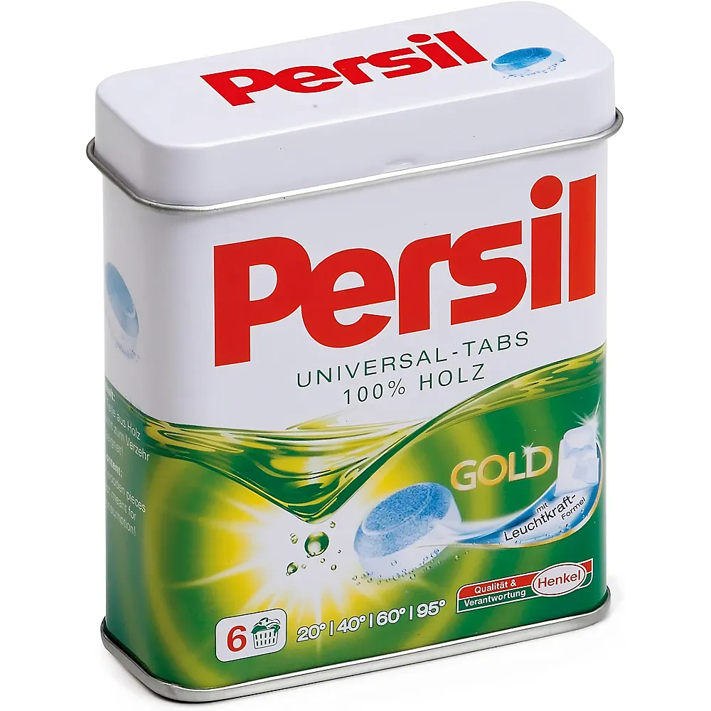 Erzi Waschmitteltabs Persil aus Holz in der Dose