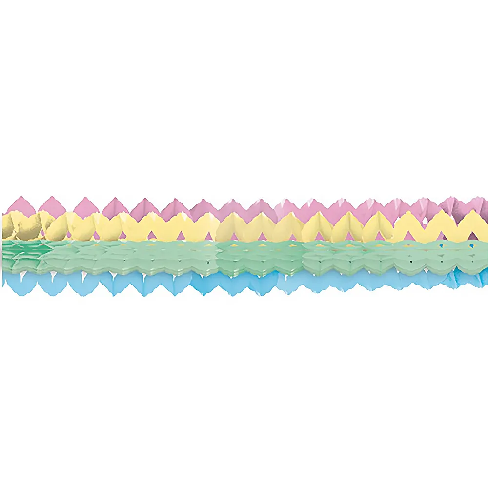 Amscan 2 Mini Girlande Pastel Rainbow | Kindergeburtstag