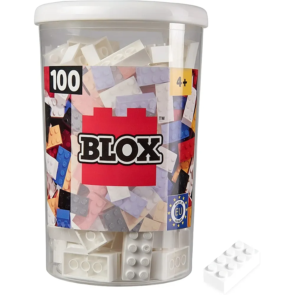 Androni Blox 8er Bausteine in Dose Weiss 100Teile