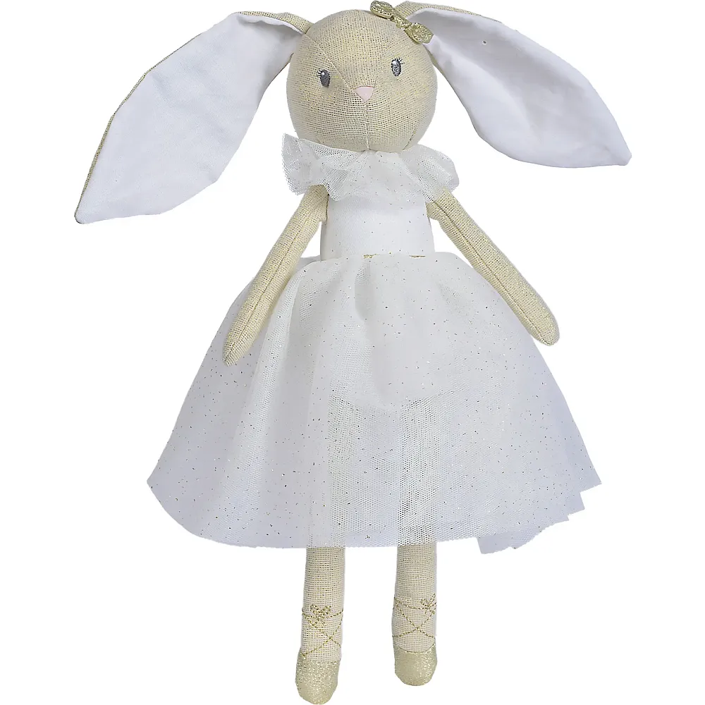 meinspielzeug - Nicotoy Pl�sch Kaninchen Ballerina Weisses Kleid 33cm | Hasen Pl�sch