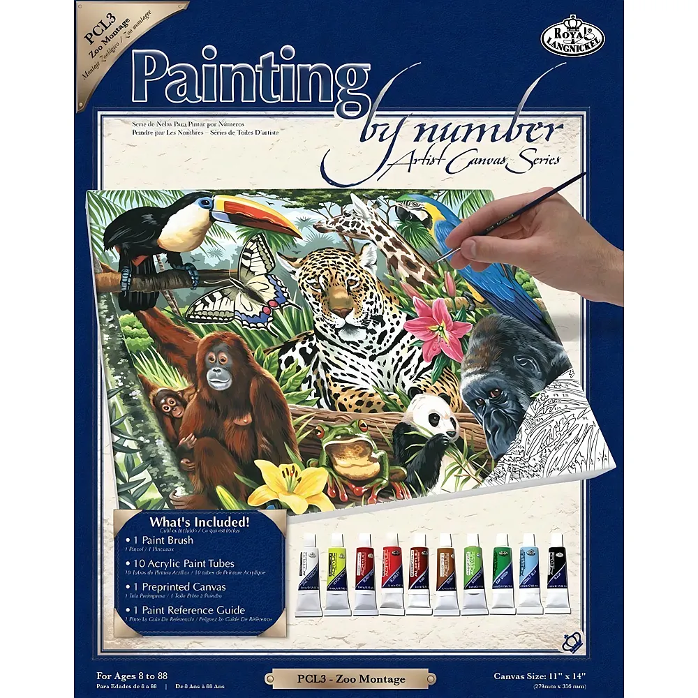 Royal & Langnickel R&l Pbn Artist Canvas Series GM Zoo - Suche