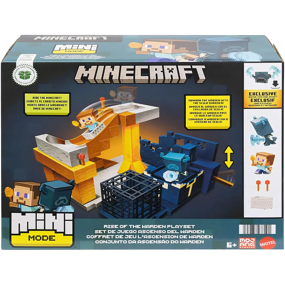 meinspielzeug - Mattel Minecraft Mini Mode - Rise of the Warden-Set | Spielesets