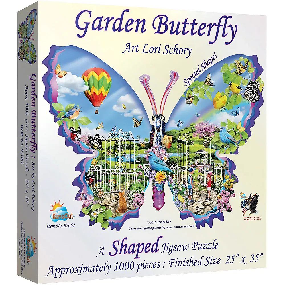 SunsOut Puzzle Lori Schory Garden Butterfly - 1000 Teile