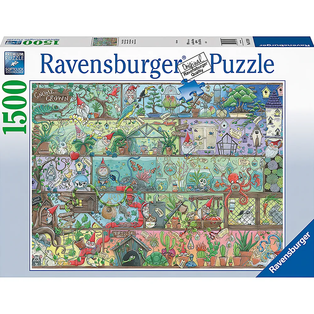 Ravensburger Puzzle Zwerge im Regal 1500Teile