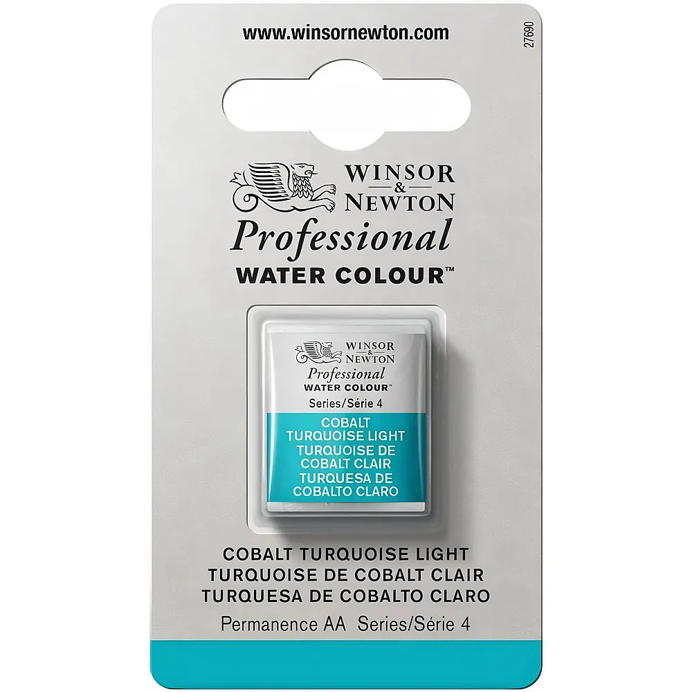 Winsor & Newton Professional Water Colour Aquarellfarbe Kobaltt�rkis hell - 1/2 Napf | Farbe & Kreide