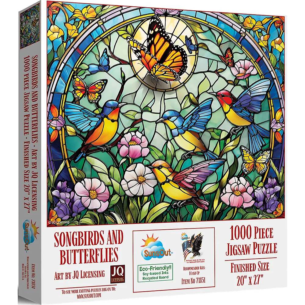 SunsOut Puzzle JQ Licensing SG Singv�gel und Schmetterlinge - 1000 Teile