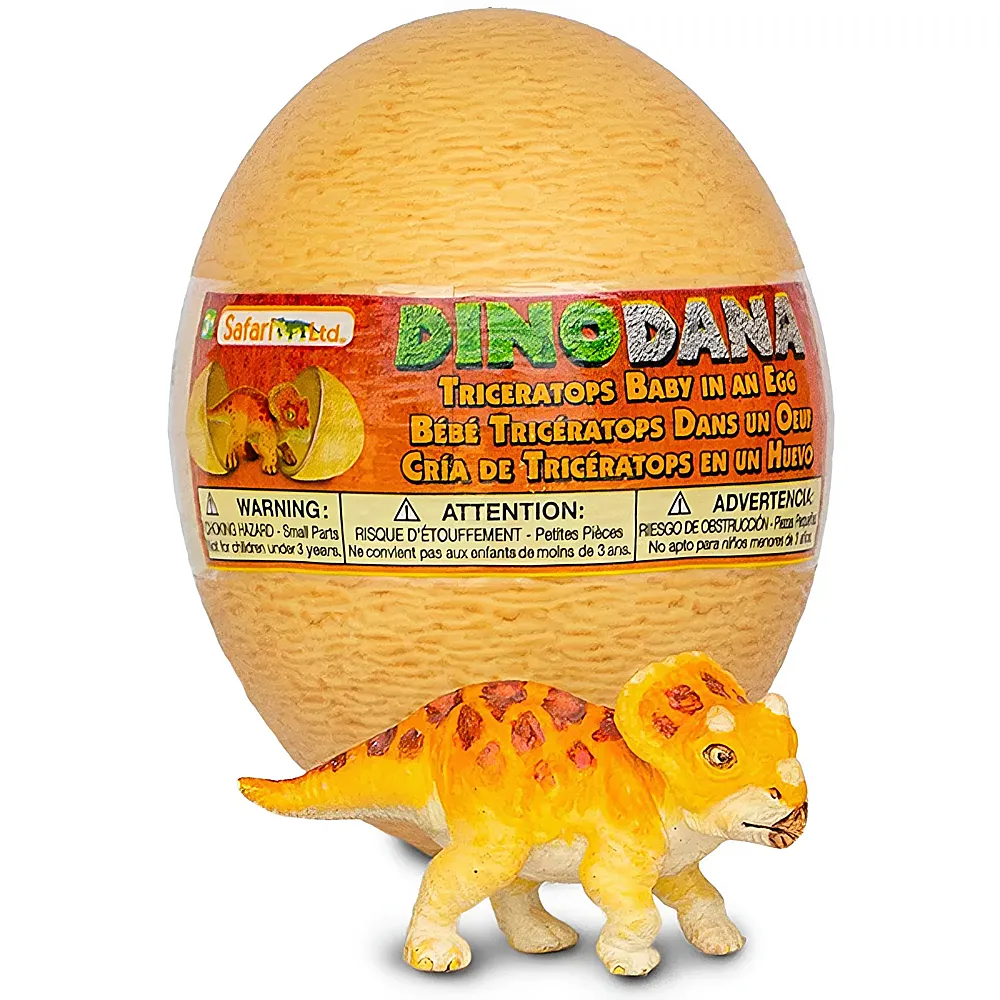 Safari Ltd. Dino Dana Baby Triceratops mit Ei | Dinosaurier
