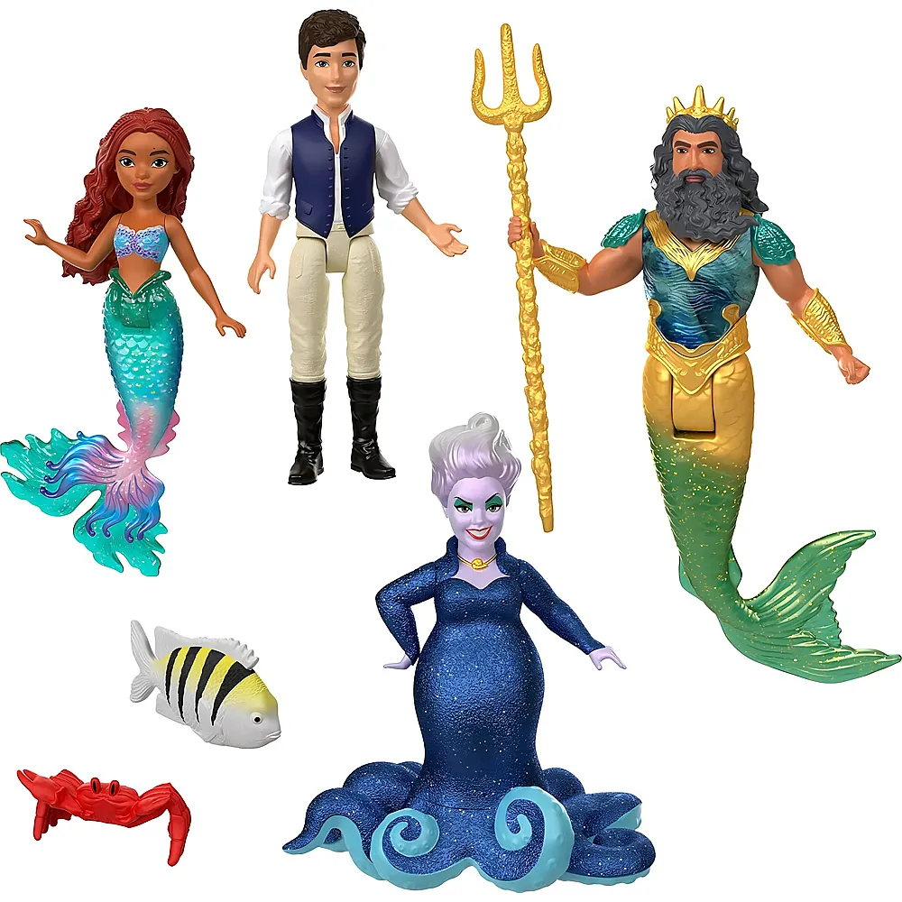 Mattel Disney Princess Abenteuerset mit Ursula, Prinz Erik, K�nig Triton und Arielle