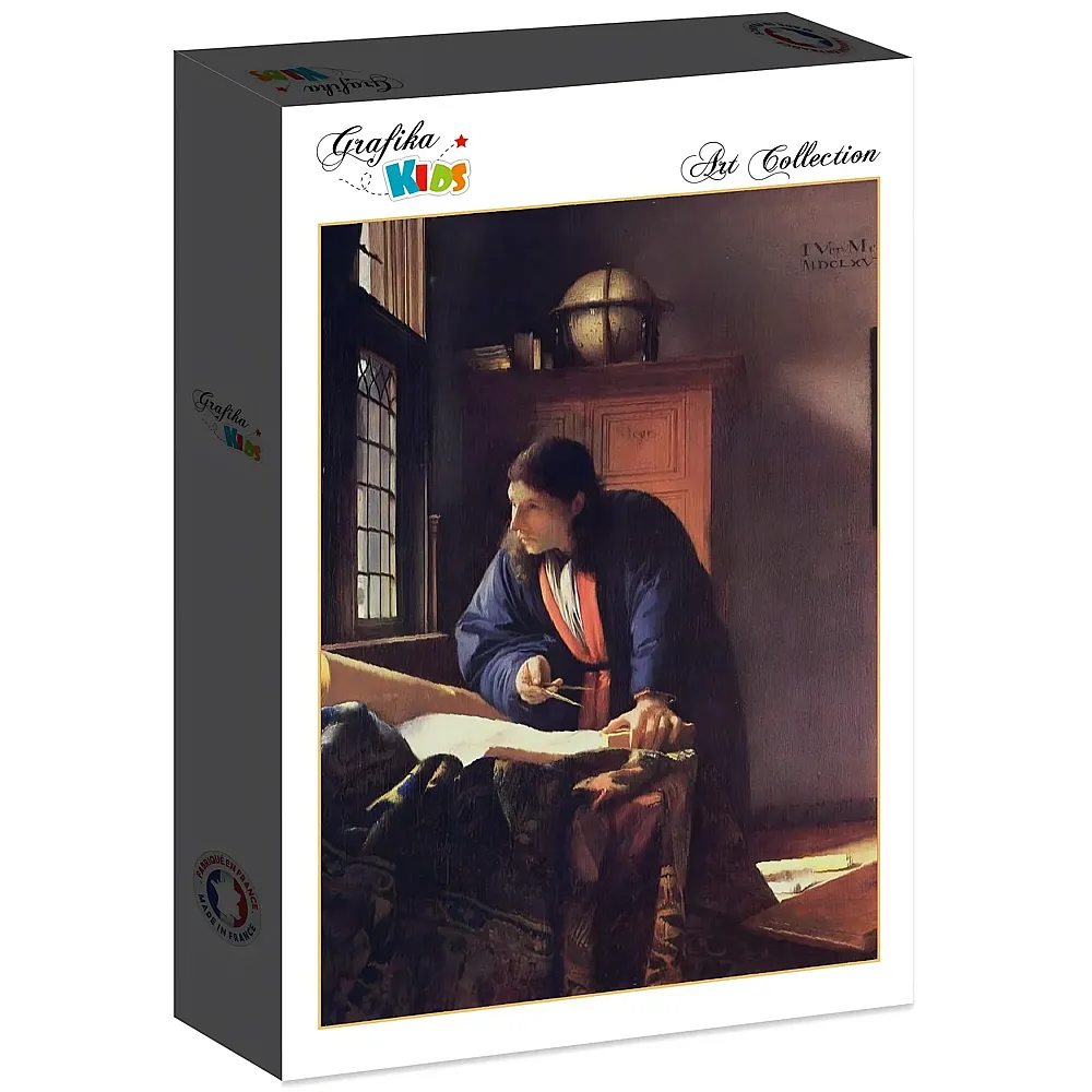 Grafika Puzzle Art Collection Johannes Vermeer Grafika Kids The Geographer, 1668-1669 - 12 Teile