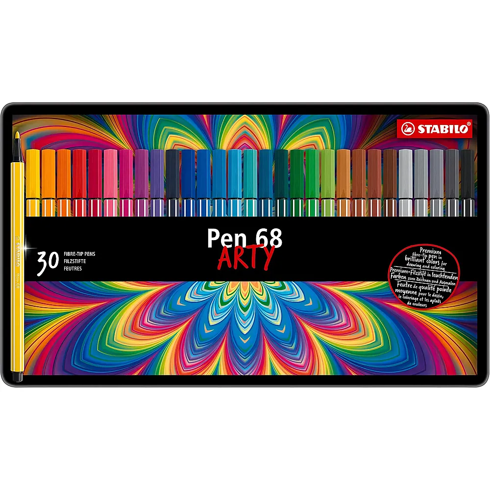 meinspielzeug - Stabilo Arty Premium-Filzstift Pen 68 30Teile | Farbe & Kreide
