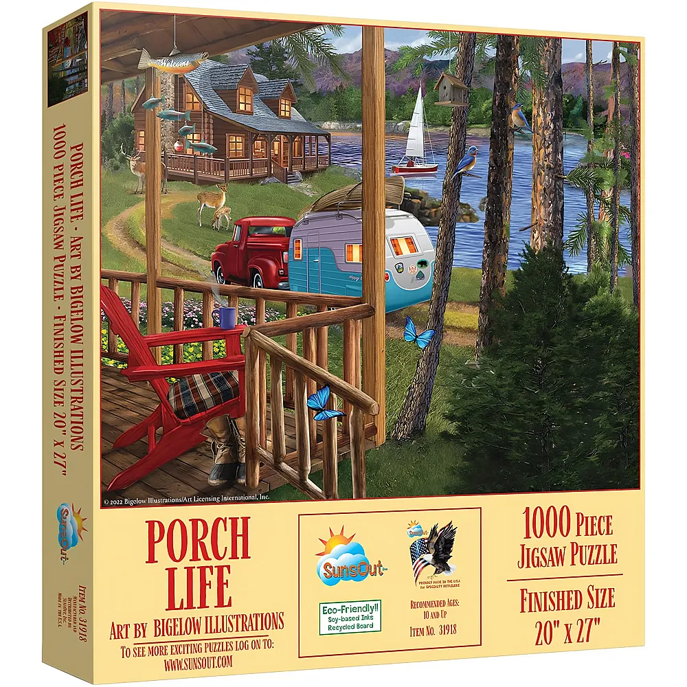 SunsOut Puzzle Bigelow Illustrations Porch Life - 1000 Teile