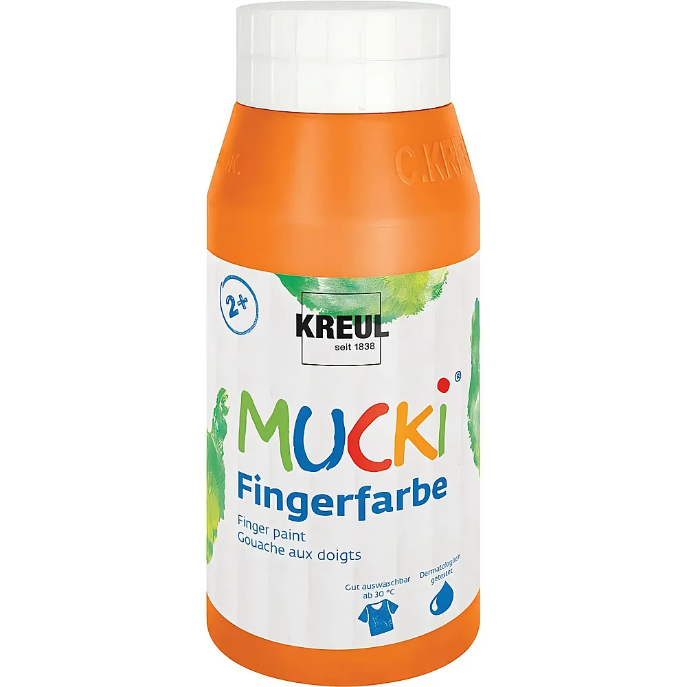 Kreul Mucki Fingerfarbe Orange - 750 ml | Farbe & Kreide