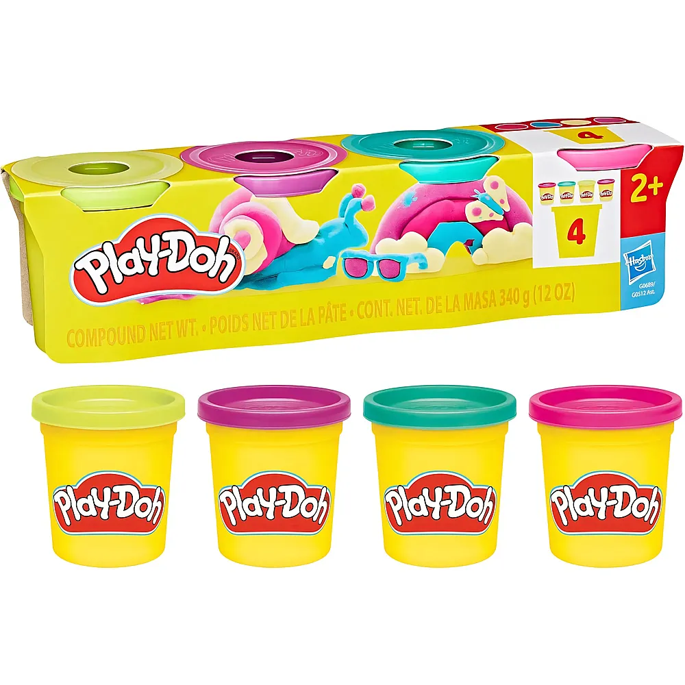 Play-Doh Kr�ftige Farben 4x85g