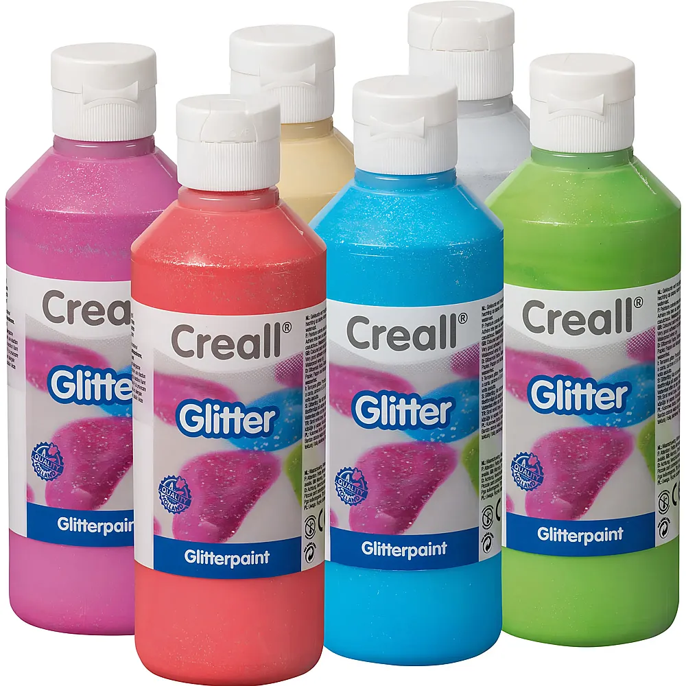 Creall Glitzerfarbe, 6x250ml - Farbe & Kreide