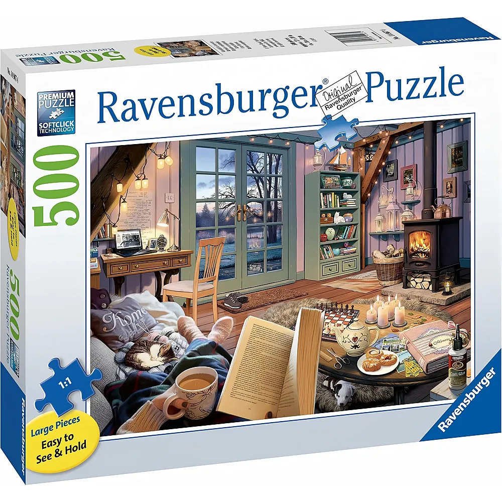 Ravensburger Puzzle Gem�tliche Leseecke 500Teile
