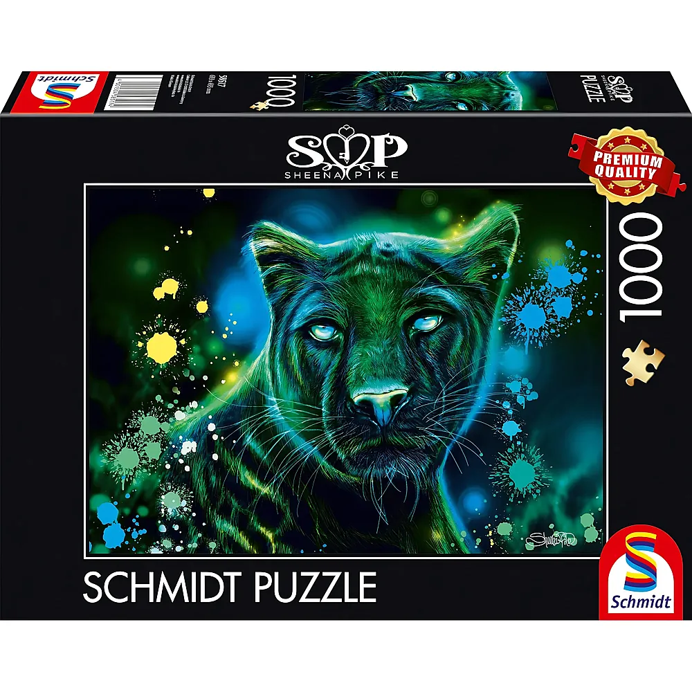 Schmidt Puzzle Sheena Pike Neon Blau-grner Panther 1000Teile