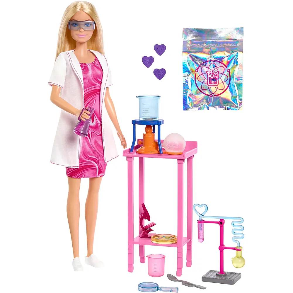Barbie Karrieren Wissenschaftlerin und Zubeh�r mit Blonder Modepuppe