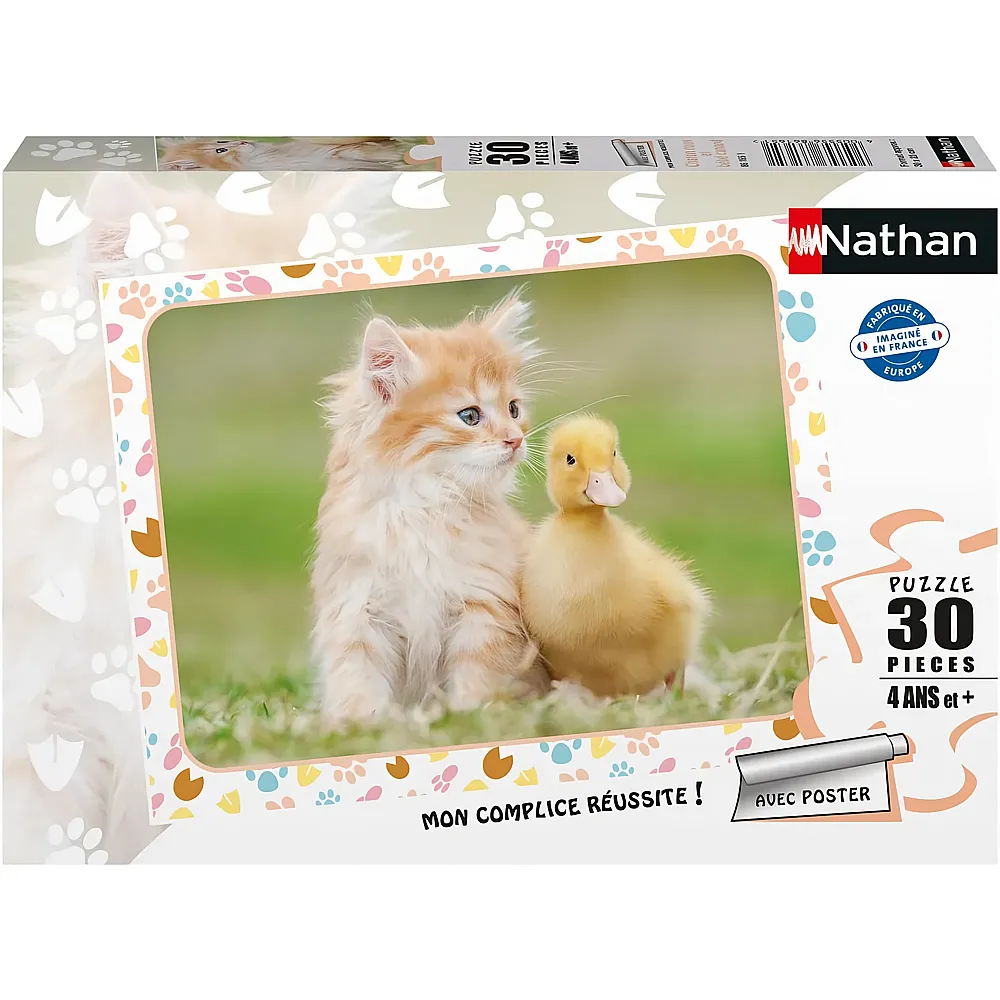 Nathan Puzzle K�tzchen & Baby Ente - 30 Teile