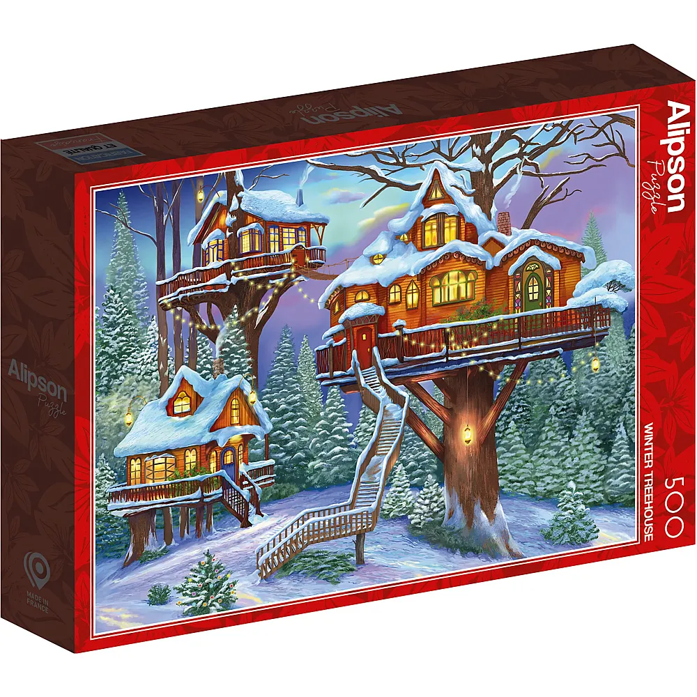 Alipson Puzzle Winter-Baumhaus 500Teile