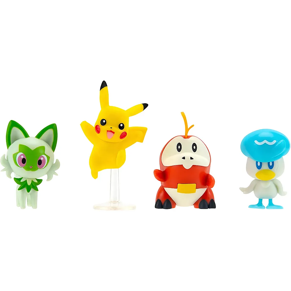 Jazwares Pok�mon Battle Figure Multipack - 4er Pack mit Pikachu, Krokel, Kwaks, Felori