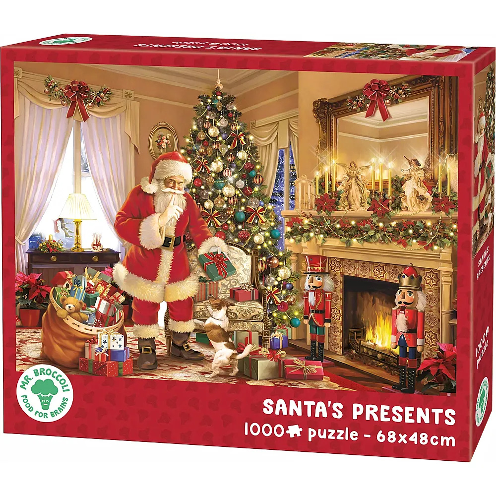 Mr. Broccoli Puzzle Weihnachtsmann mit Geschenken - 1000 Teile