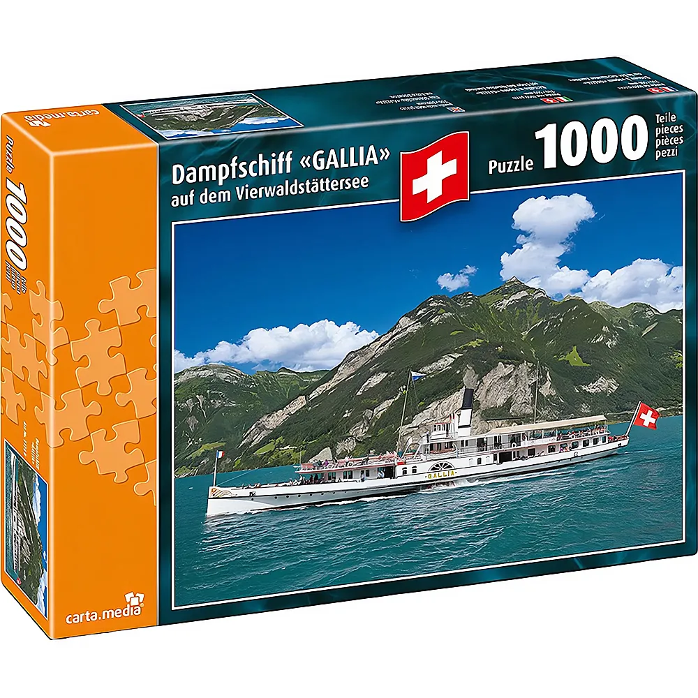 carta media Puzzle Dampfschiff Gallia Vierwaldstttersee 1000Teile | Puzzle 1000 Teile