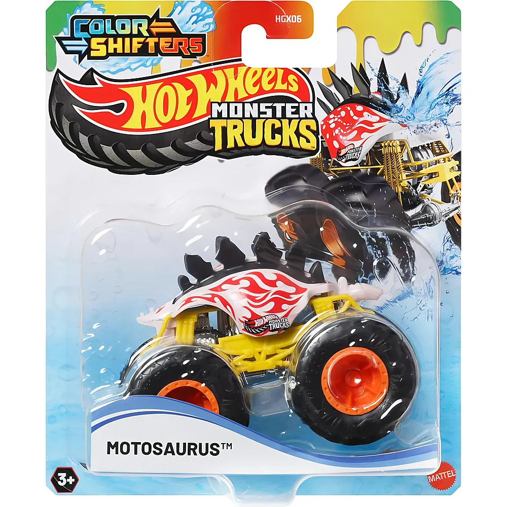 Hot Wheels Monster Trucks Color Shifters Motosaurus - 1:64 | Autos