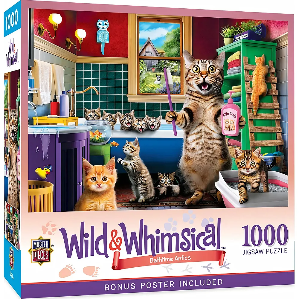 Master Pieces Puzzle Wild & Whimsical Badezeit - 1000 Teile
