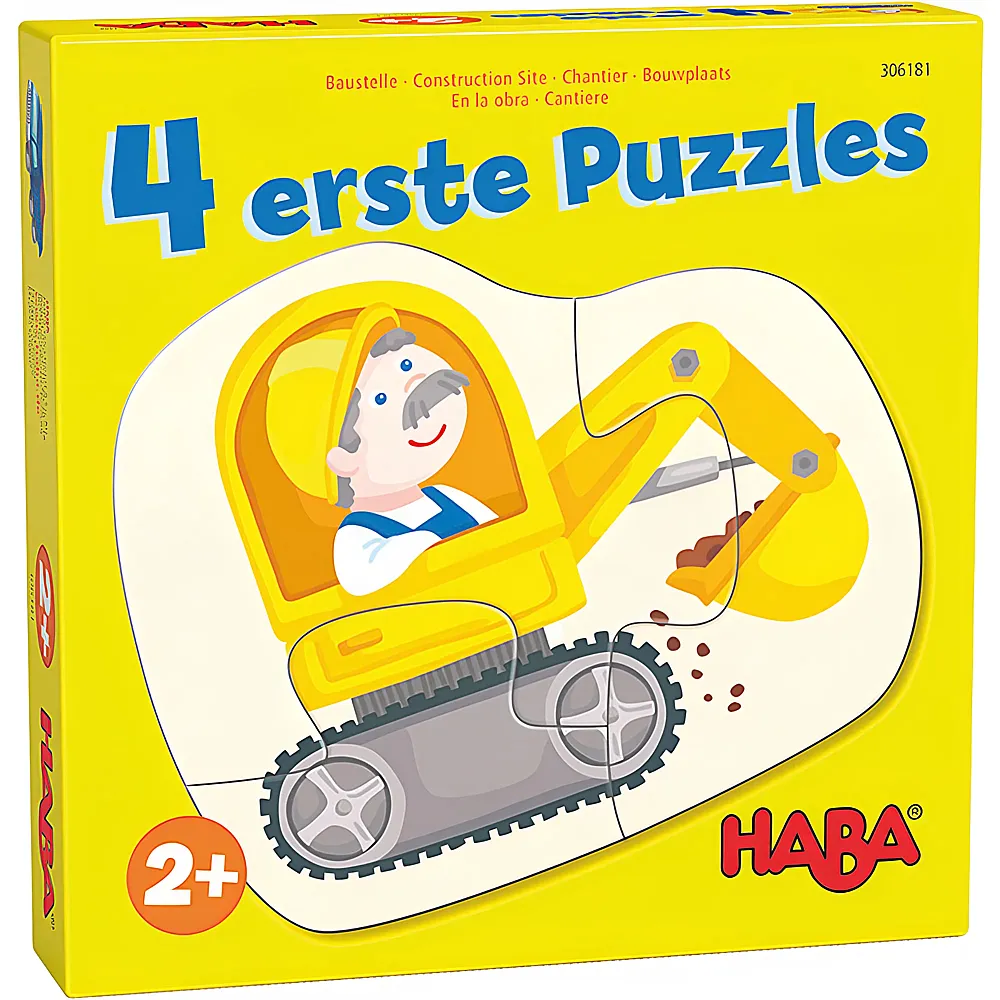 HABA 4 erste Puzzles  Baustelle 2,3,4