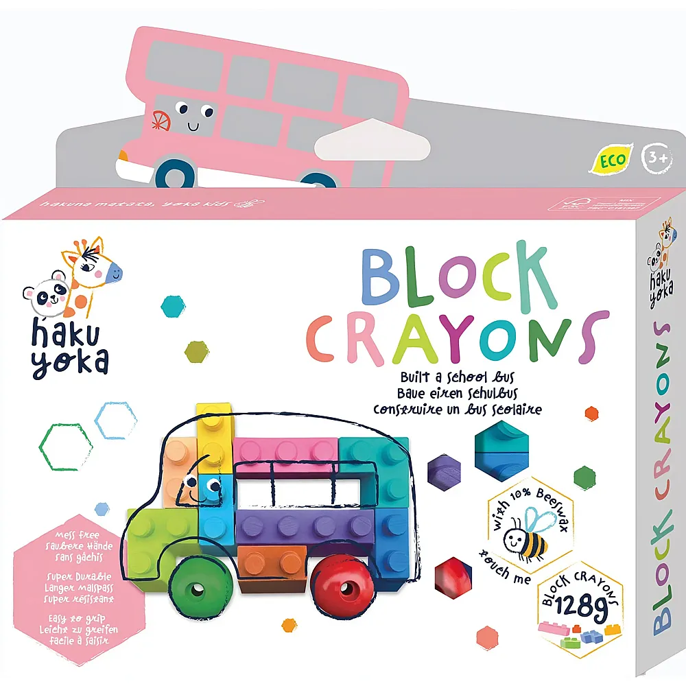 Hakuyoka Block-Wachsmalkreiden Schulbus