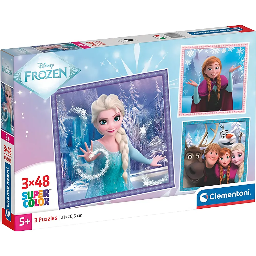 meinspielzeug - Clementoni Puzzle 3in1 Disney Frozen - 48 Teile | Puzzle 10-104 Teile