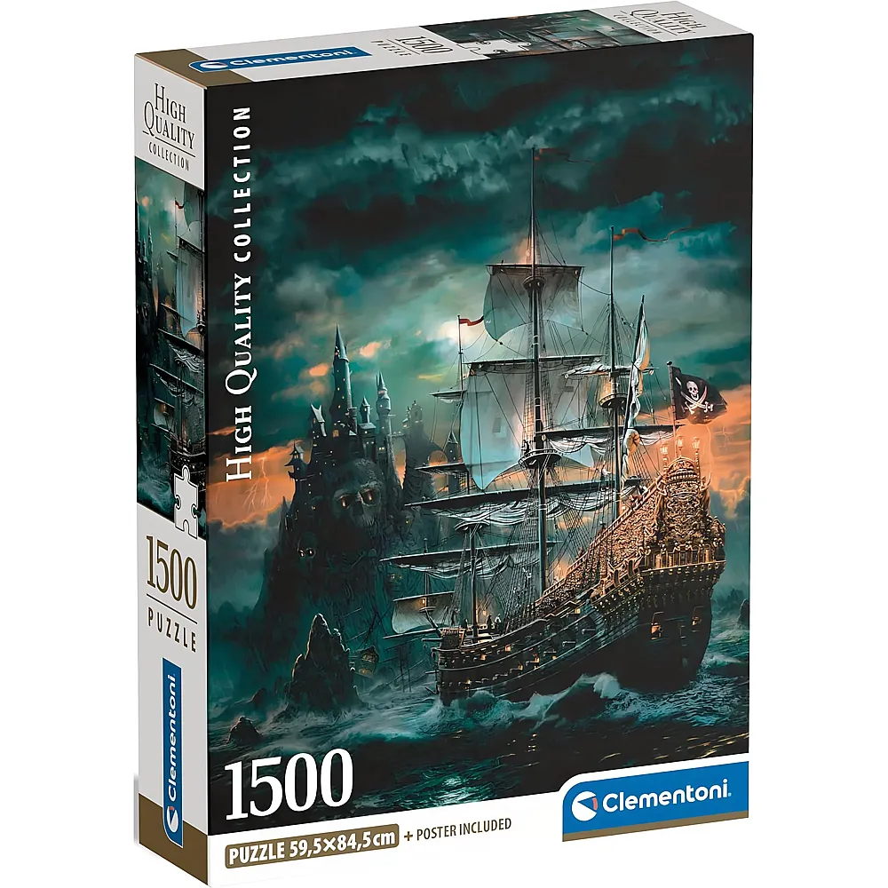 Clementoni Puzzle High Quality Collection Das Piratenschiff 1500Teile